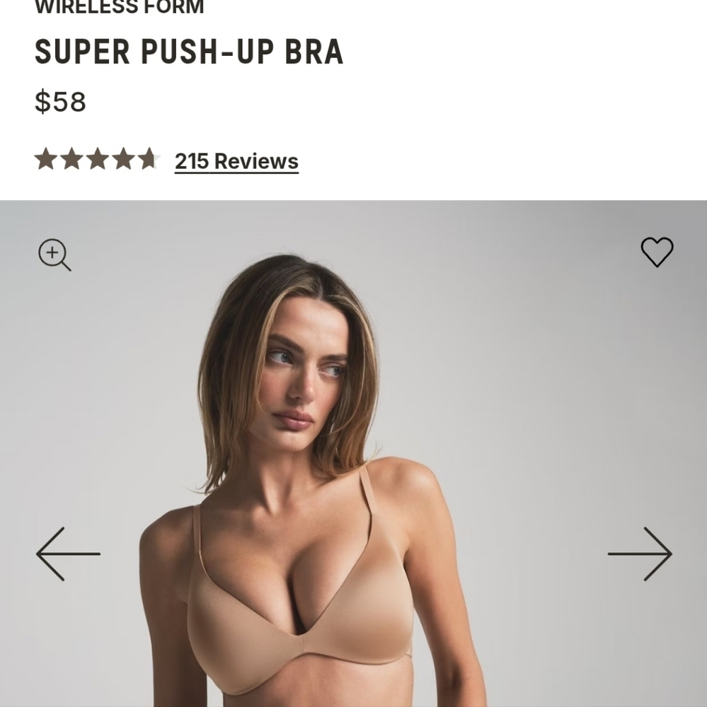 New Without Tags Skims Wireless Form Super Push Up Bra